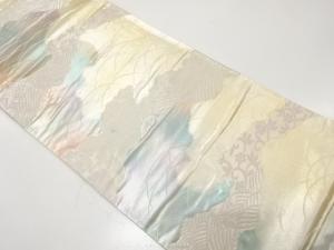 アンティーク　道長取りに唐花・古典柄織り出し袋帯（材料）